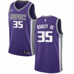 Youth Nike Sacramento Kings 35 Marvin Bagley III Swingman Purple NBA Jersey Icon Edition 