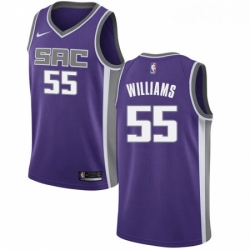 Youth Nike Sacramento Kings 55 Jason Williams Authentic Purple Road NBA Jersey Icon Edition 