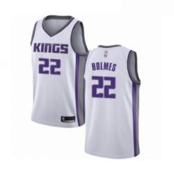 Youth Sacramento Kings 22 Richaun Holmes Swingman White Basketball Jersey Association Edition 