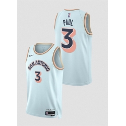 Men San Antonio Spurs 3 Chris Paul Light Blue 2024 25 City Edition Stitched Basketball Jersey