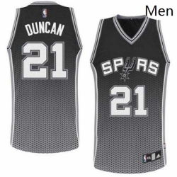 Mens Adidas San Antonio Spurs 21 Tim Duncan Authentic Black Resonate Fashion NBA Jersey