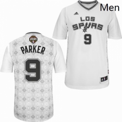 Mens Adidas San Antonio Spurs 9 Tony Parker Authentic White New Latin Nights NBA Jersey