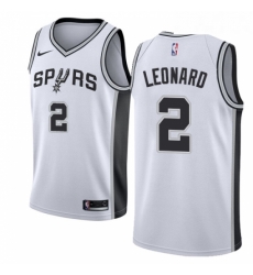 Youth Nike San Antonio Spurs 2 Kawhi Leonard Authentic White Home NBA Jersey Association Edition