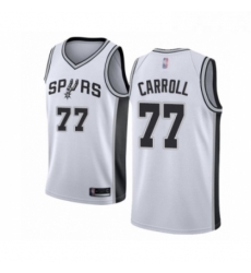 Youth San Antonio Spurs 77 DeMarre Carroll Swingman White Basketball Jersey Association Edition 