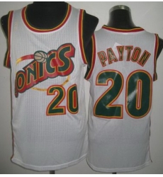 Seattle SuperSonics 20 Gary Payton White Throwback Revolution 30 NBA Jerseys