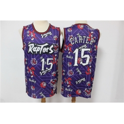 Men Toronto Raptors 15 Vince Carter Purple Tear Up Pack Hardwood Classics Swingman Jersey