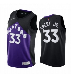 Men Toronto Raptors 33 Gary Trent Jr  Purple NBA Swingman 2020 21 Earned Edition Jersey