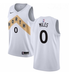 Mens Nike Toronto Raptors 0 CJ Miles Swingman White NBA Jersey City Edition 