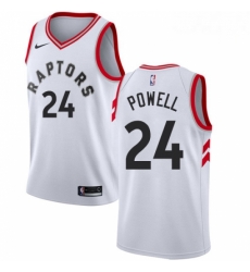 Mens Nike Toronto Raptors 24 Norman Powell Swingman White NBA Jersey Association Edition 