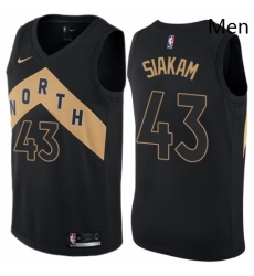 Mens Nike Toronto Raptors 43 Pascal Siakam Authentic Black NBA Jersey City Edition