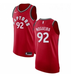 Mens Nike Toronto Raptors 92 Lucas Nogueira Authentic Red Road NBA Jersey Icon Edition