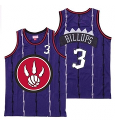 Raptors 3 Chauncey Billups Purple Red Big Logo Retro Jersey 4