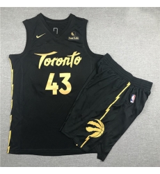 Raptors 43 Pascal Siakam Black City Edition Nike Swingman Jersey 28With Shorts 29