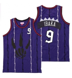 Raptors 9 Serge Ibaka Purple Throwback Jersey