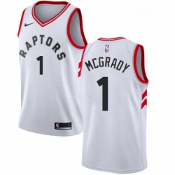 Youth Nike Toronto Raptors 1 Tracy Mcgrady Authentic White NBA Jersey Association Edition