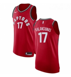 Youth Nike Toronto Raptors 17 Jonas Valanciunas Authentic Red Road NBA Jersey Icon Edition