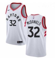 Youth Nike Toronto Raptors 32 KJ McDaniels Authentic White NBA Jersey Association Edition 