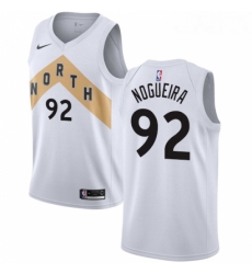 Youth Nike Toronto Raptors 92 Lucas Nogueira Swingman White NBA Jersey City Edition