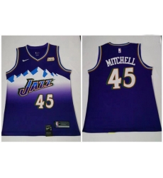 Jazz 45 Donovan Mitchell Purple Nike Swingman Jersey