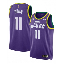 Men Utah Jazz 11 Kris Dunn Purple 2023 Classic Edition Stitched Basketball Jersey