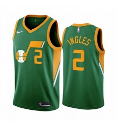 Men Utah Jazz 2 Joe Ingles Green NBA Swingman 2020 21 Earned Edition Jersey