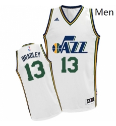 Mens Adidas Utah Jazz 13 Tony Bradley Swingman White Home NBA Jersey 