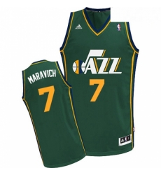 Mens Adidas Utah Jazz 7 Pete Maravich Swingman Green Alternate NBA Jersey