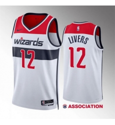 Men Washington Wizards 12 Isaiah Livers White Association Edition Stitched Basketball Jersey