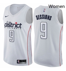 Womens Nike Washington Wizards 9 Ramon Sessions Swingman White NBA Jersey City Edition 