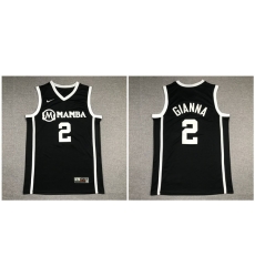 Mamba Gianna Maria 2 Black Kobe Bryant Daughter Stitched Basketball Jersey