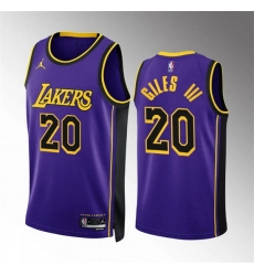 Men Los Angeles Lakers 20 Harry Giles Iii Purple Statement Edition Stitched Basketball Jersey