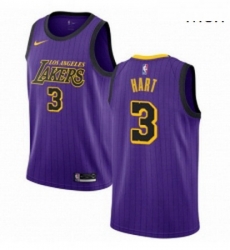 Mens Nike Los Angeles Lakers 3 Josh Hart Swingman Purple NBA Jersey City Edition 