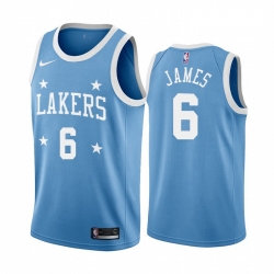 Women Nike Los Angeles Lakers 6 LeBron James Blue Minneapolis All Star Classic Women NBA Jersey