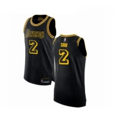 Womens Los Angeles Lakers 2 Quinn Cook Swingman Black Basketball Jersey City Edition 