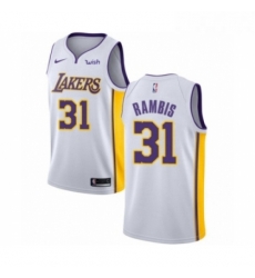 Womens Los Angeles Lakers 31 Kurt Rambis Authentic White Basketball Jersey Association Edition