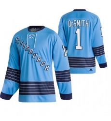 Men Pittsburgh Penguins 1 Casey DeSmith 2022 Blue Classics Stitched jersey