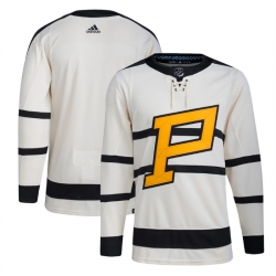 Men Pittsburgh Penguins Blank Cream 2023 Winter Classic Stitched Jersey