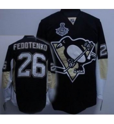 RBK Pittsburgh Penguins #26 FEDOTENKO BLACK STANLEY CUP Jersey