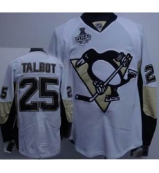 RBK hockey jerseys,Pittsburgh Penguins #25 TALBOT WHITE STANLEY CUP jerseys