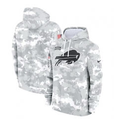 Men Buffalo Bills 2024 Arctic Camo Salute To Service Club Fleece Pullover Stitched Hoodie