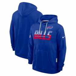 Men Buffalo Bills Royal Sideline Standard Issue Top Prospect Dri FIT Hoodie