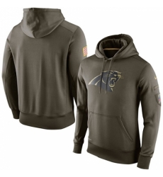 NFL Mens Carolina Panthers Nike Olive Salute To Service KO Performance Hoodie