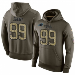 NFL Nike Carolina Panthers 99 Kawann Short Green Salute To Service Mens Pullover Hoodie