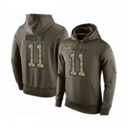 Football Mens Cincinnati Bengals 11 John Ross Green Salute To Service Pullover Hoodie