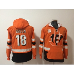 NFL Men Cincinnati Bengals 18 A J Green Stitched Hoodie