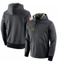 NFL Mens Cincinnati Bengals Nike Anthracite Salute to Service Player Performance Hoodie