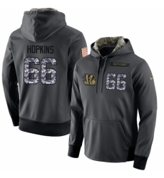 NFL Mens Nike Cincinnati Bengals 66 Trey Hopkins Stitched Black Anthracite Salute to Service Player Performance Hoodie