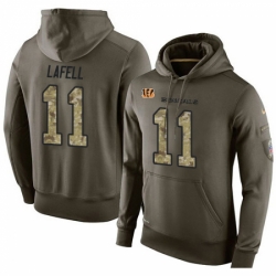 NFL Nike Cincinnati Bengals 11 Brandon LaFell Green Salute To Service Mens Pullover Hoodie