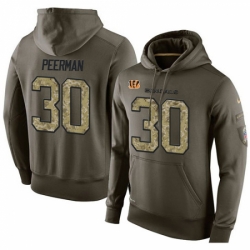 NFL Nike Cincinnati Bengals 30 Cedric Peerman Green Salute To Service Mens Pullover Hoodie