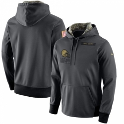 NFL Mens Cleveland Browns Nike Anthracite Salute to Service Player Performance Hoodie